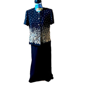 Leslie Fay two piece dress size 10 petite